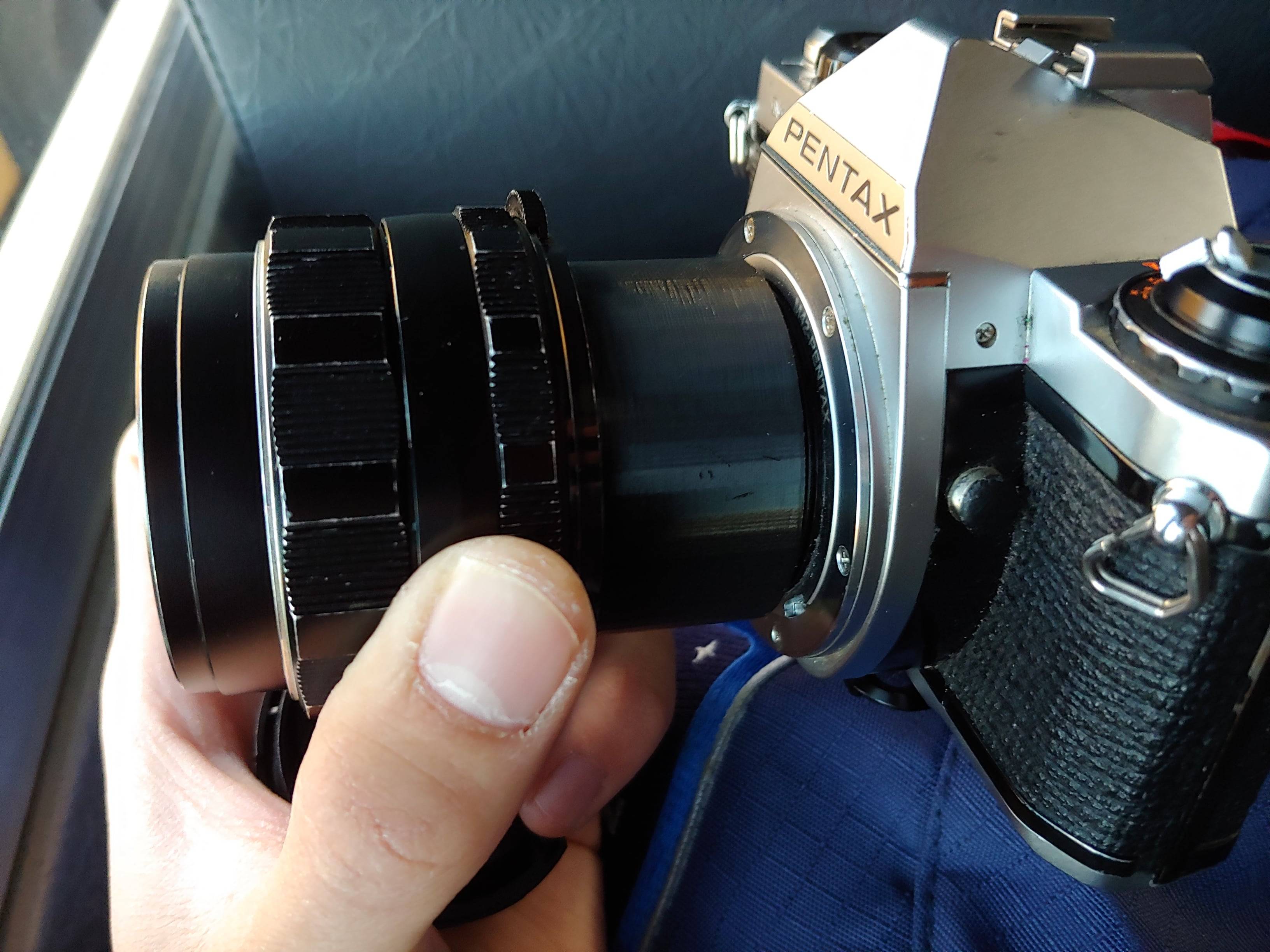 Mounted on the Pentax